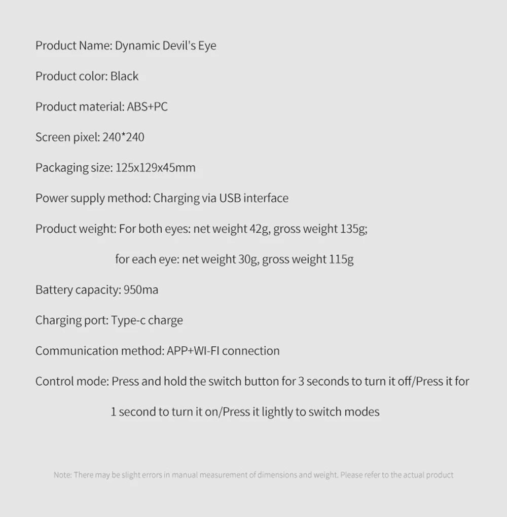 Motorcycle Devil's Eye Lamp Electric Bicycle Rear Light Rear Mirror Modification Eagle Eye LED Dynamic Atmosphere APP Control