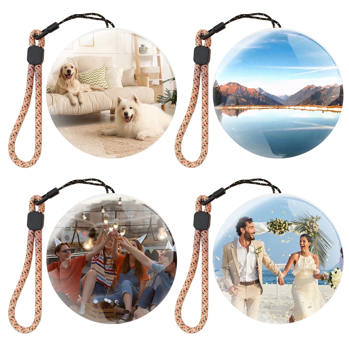 Video Christmas Decoration Digital Memory Sphere – Upload Videos & Photos | 3D Crystal Ball Video Display Gift for Birthday, Anniversary, Christmas