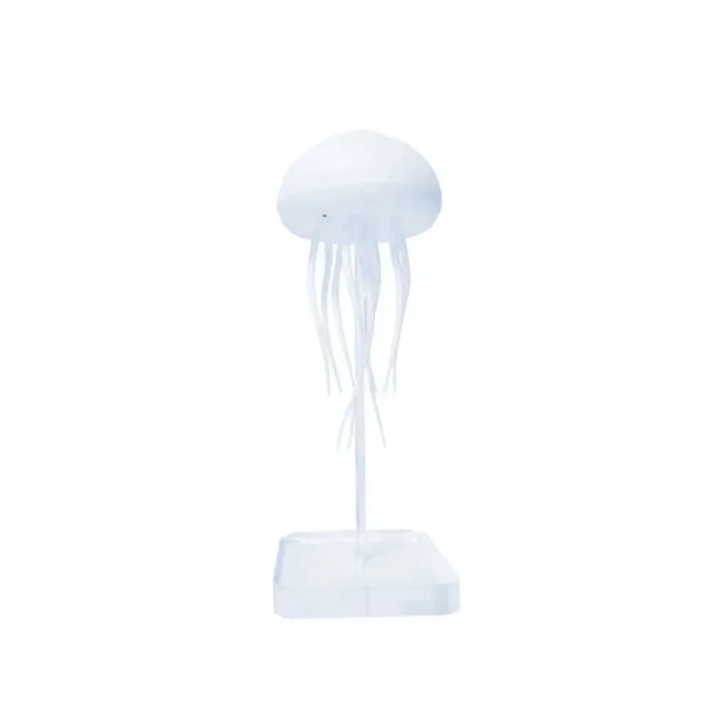 Cute Jellyfish Cartoon LED Night Light – Voice Control RGB Rotating Bedside Lamp, Gradient Color Hanging Table Lamp for Kids Room & Home Decor