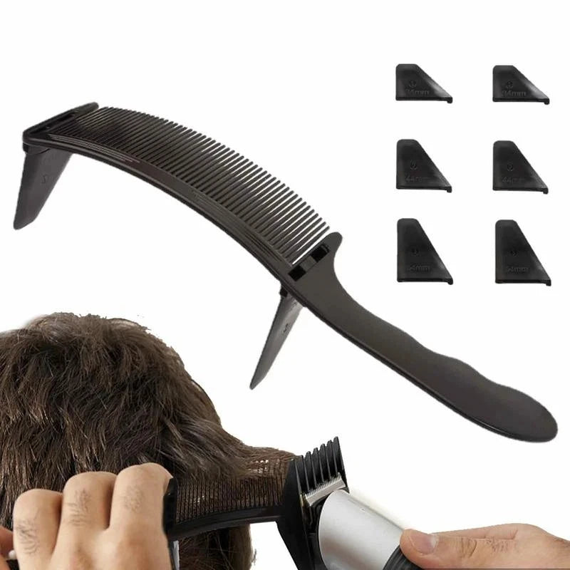Barber Flat Top Haircut Comb Curved Hair Clipping Cutting Arced Comb Professional Hair Cutting Curved Positioning Comb