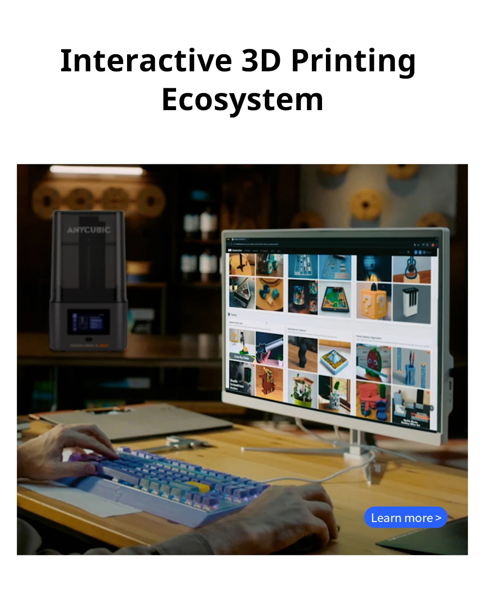 ANYCUBIC Photon Mono 4 Ultra AE Version LCD 3D Printer 7" 10K High Precision 3D Printing 2.2L Build Volume 236mm*231mm*430mm