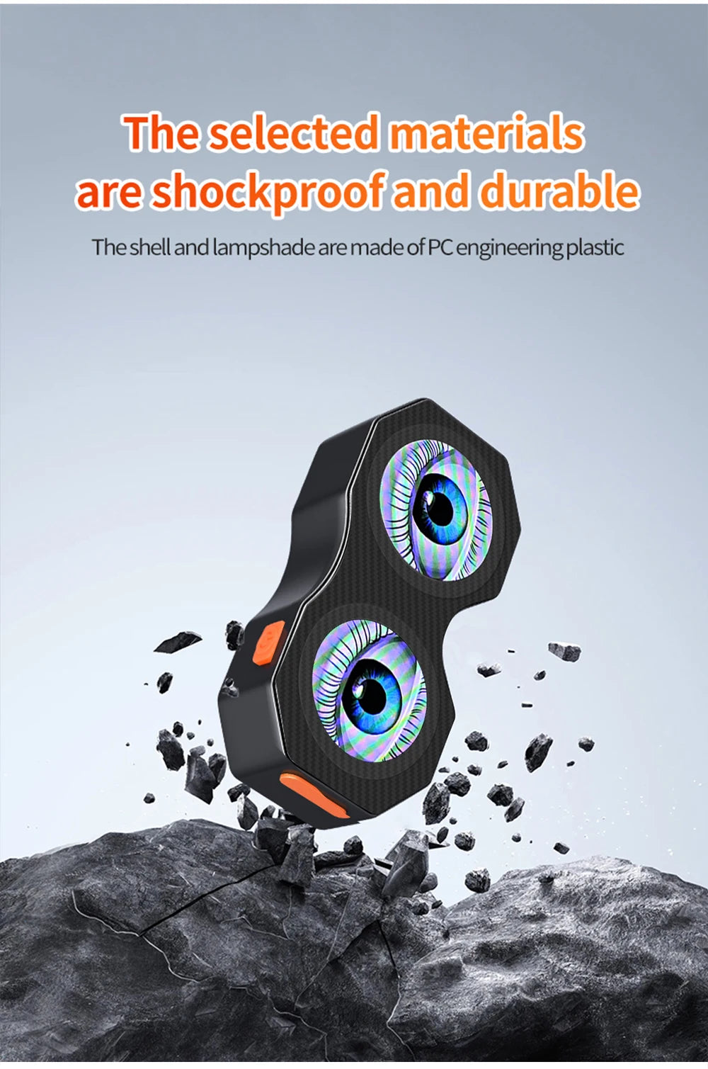 Motorcycle Devil's Eye Lamp Electric Bicycle Rear Light Rear Mirror Modification Eagle Eye LED Dynamic Atmosphere APP Control