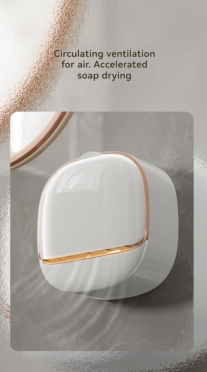 Waterproof Soap Box for Shower, Hanging Soap Holder with Drainage for Bathroom Storage