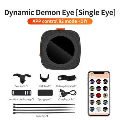 Motorcycle Devil's Eye Lamp Electric Bicycle Rear Light Rear Mirror Modification Eagle Eye LED Dynamic Atmosphere APP Control