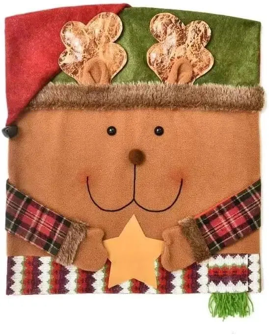 Christmas Decorative Chair Set, Festive Stool Set & Chair Covers, Holiday Home Furnishings, Perfect for Parties & Celebrations