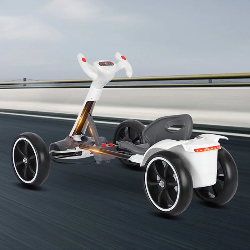Electric go-kart is equipped with charging function, Remote control and folding system