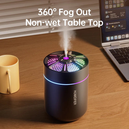 Powerful and Efficient Air Humidifier 180ML Aromatherapy Aroma Diffuser Essential Oil with Colorful Lights for Home Car Bedroom