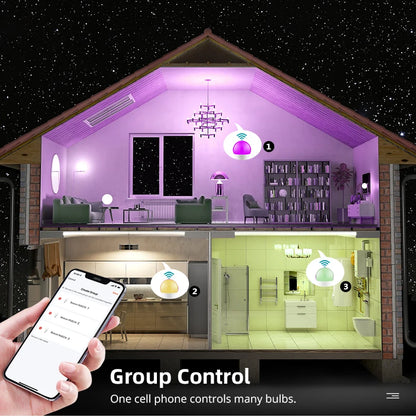 Bluetooth Smart Bulb Alexa Led Lamp E27 RGB Smart Light Bulbs 90V-265V Smart Lamps For Smart Life Home lighting decoration