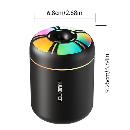 Powerful and Efficient Air Humidifier 180ML Aromatherapy Aroma Diffuser Essential Oil with Colorful Lights for Home Car Bedroom