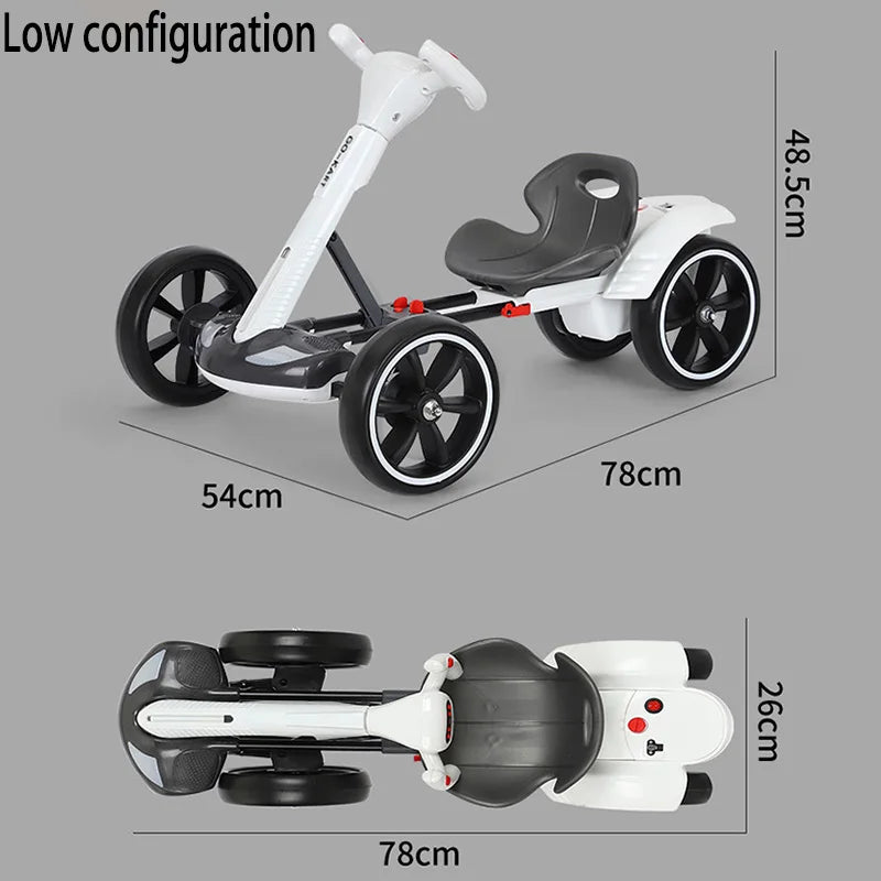 Electric go-kart is equipped with charging function, Remote control and folding system
