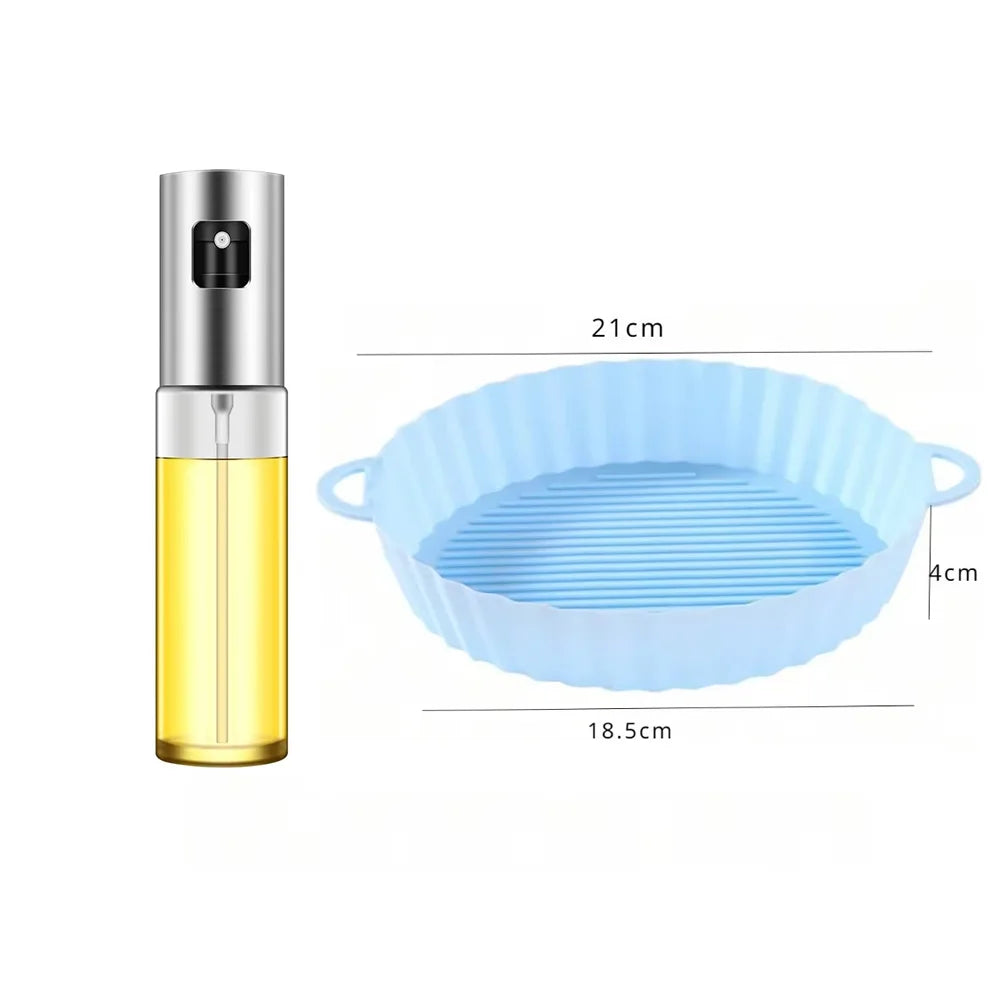 Glass Oil Sprayer for Cooking Olive Spray Mister for Salad BBQ Kitchen Baking Empty Vinegar Bottle