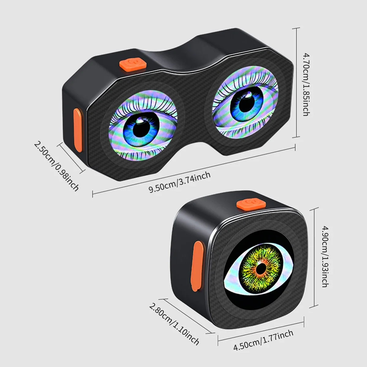 Motorcycle Devil's Eye Lamp Electric Bicycle Rear Light Rear Mirror Modification Eagle Eye LED Dynamic Atmosphere APP Control