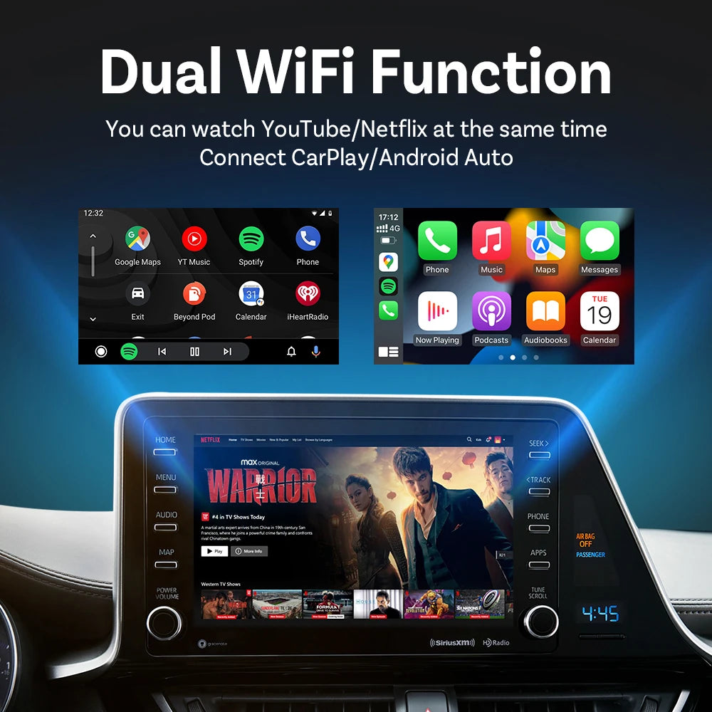OTTOCAST Play2 Video Pro Carplay Ai Box Wireless Android Auto Adapter Built in Youtube Netflix TV BOX For VW Benz 99% of Cars