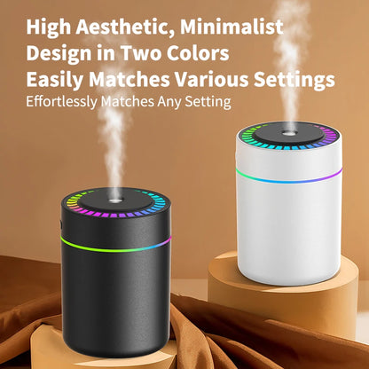 Powerful and Efficient Air Humidifier 180ML Aromatherapy Aroma Diffuser Essential Oil with Colorful Lights for Home Car Bedroom