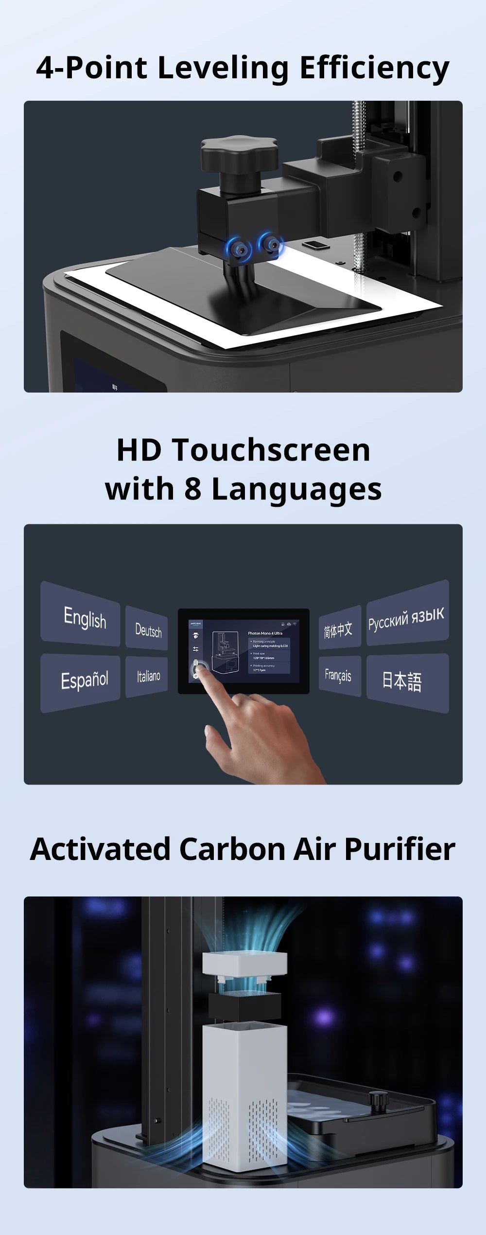 ANYCUBIC Photon Mono 4 Ultra AE Version LCD 3D Printer 7" 10K High Precision 3D Printing 2.2L Build Volume 236mm*231mm*430mm