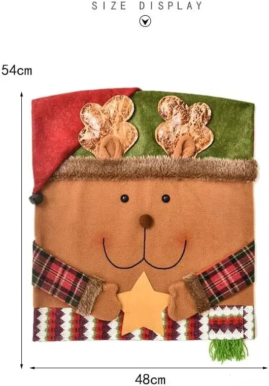 Christmas Decorative Chair Set, Festive Stool Set & Chair Covers, Holiday Home Furnishings, Perfect for Parties & Celebrations