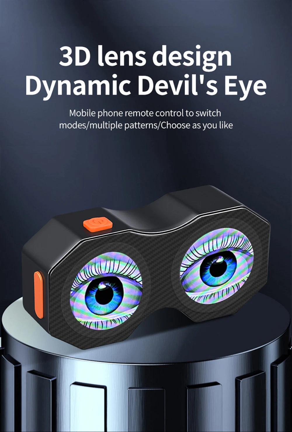 Motorcycle Devil's Eye Lamp Electric Bicycle Rear Light Rear Mirror Modification Eagle Eye LED Dynamic Atmosphere APP Control