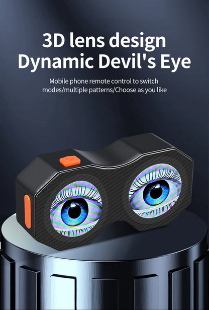 Motorcycle Devil's Eye Lamp Electric Bicycle Rear Light Rear Mirror Modification Eagle Eye LED Dynamic Atmosphere APP Control