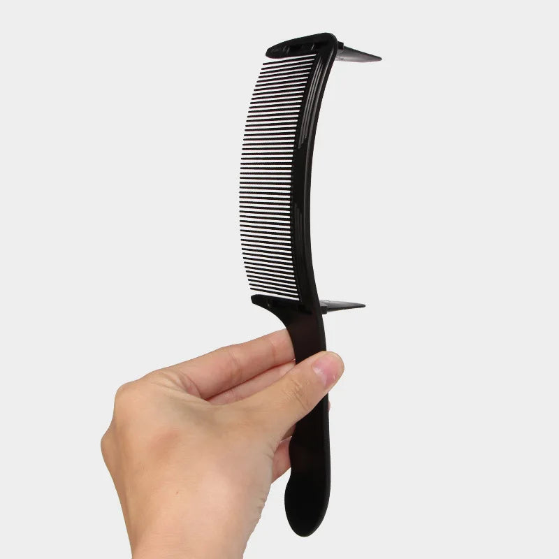 Barber Flat Top Haircut Comb Curved Hair Clipping Cutting Arced Comb Professional Hair Cutting Curved Positioning Comb
