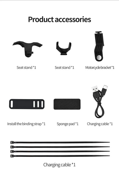 Motorcycle Devil's Eye Lamp Electric Bicycle Rear Light Rear Mirror Modification Eagle Eye LED Dynamic Atmosphere APP Control