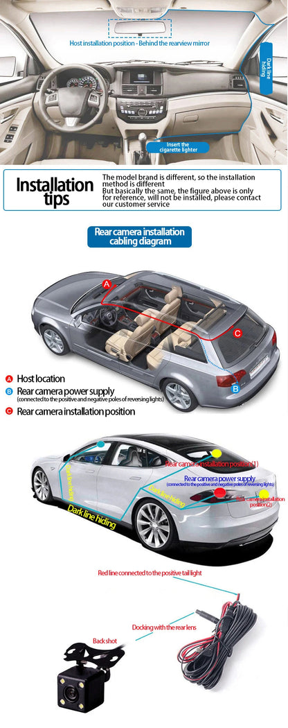 4Lens Car DVR 360 Degrees Video Recorder 1080P Dash Cam 3/4Channel Front Right left optional Rear View camera Car accessory