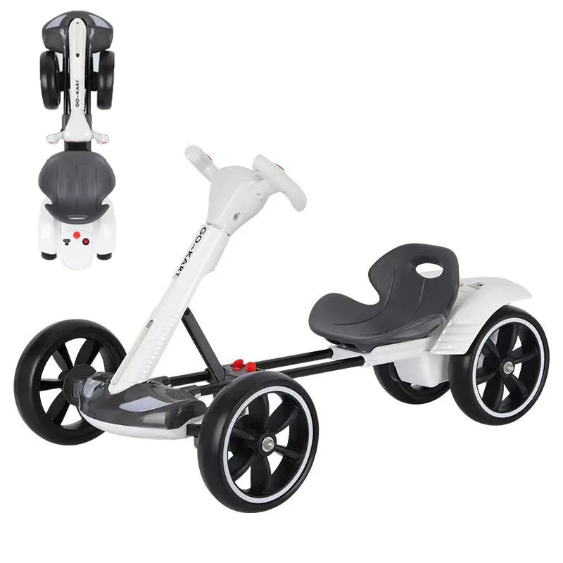 Electric go-kart is equipped with charging function, Remote control and folding system