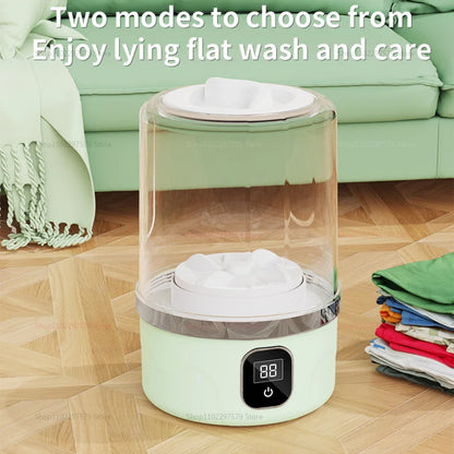 Portable Mini Washing Machine Compact Laundry Washer for Dorms Travel Camping Hotel Apartment Easy Clothes Cleaning