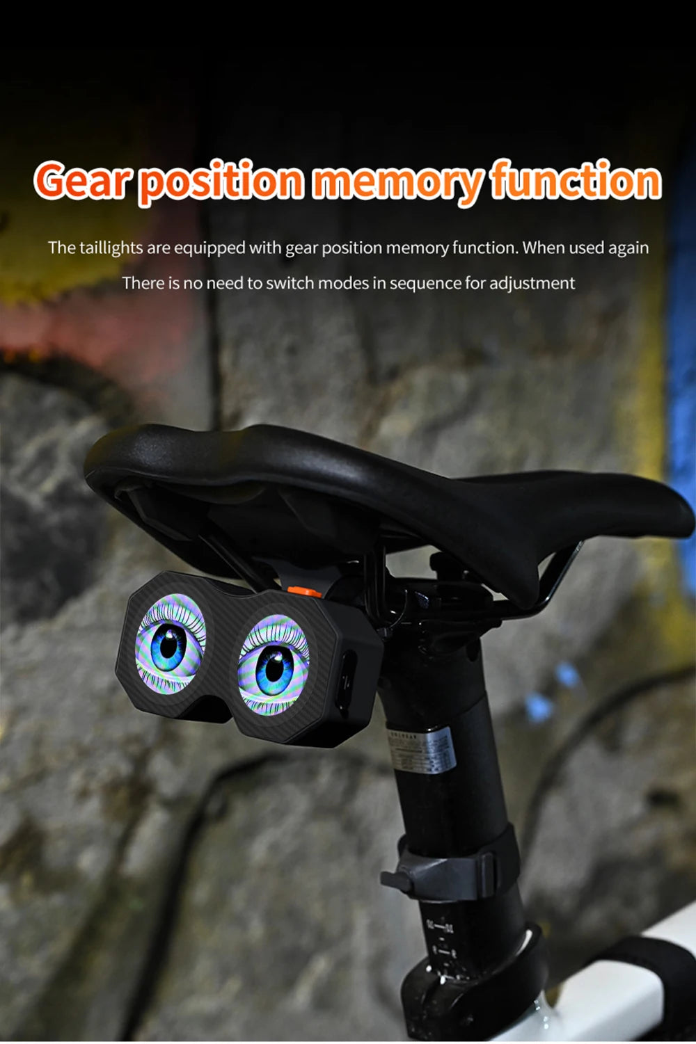 Motorcycle Devil's Eye Lamp Electric Bicycle Rear Light Rear Mirror Modification Eagle Eye LED Dynamic Atmosphere APP Control