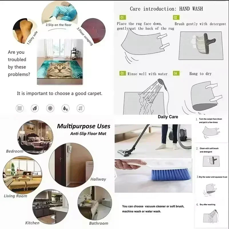 Mickey and Minnie Doormat Halloween Living Room Bathroom Birthday Christmas Home Gifts Party Holiday Essentials Decoration Gift