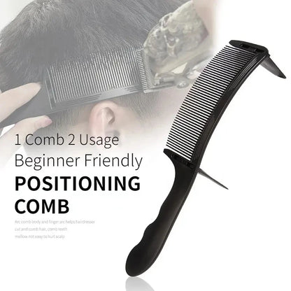 Barber Flat Top Haircut Comb Curved Hair Clipping Cutting Arced Comb Professional Hair Cutting Curved Positioning Comb