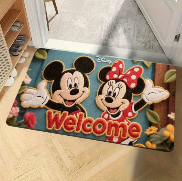 Mickey and Minnie Doormat Halloween Living Room Bathroom Birthday Christmas Home Gifts Party Holiday Essentials Decoration Gift