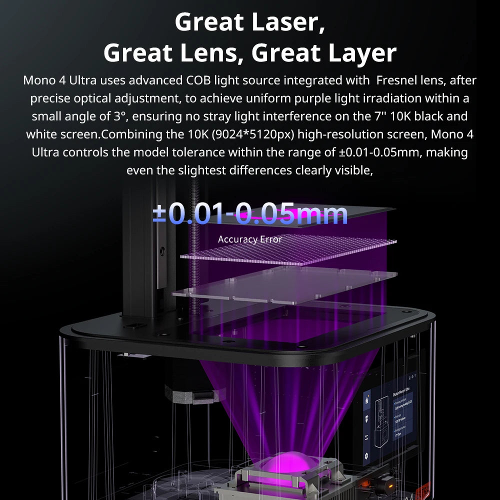 ANYCUBIC Photon Mono 4 Ultra AE Version LCD 3D Printer 7" 10K High Precision 3D Printing 2.2L Build Volume 236mm*231mm*430mm