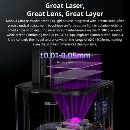 ANYCUBIC Photon Mono 4 Ultra AE Version LCD 3D Printer 7" 10K High Precision 3D Printing 2.2L Build Volume 236mm*231mm*430mm