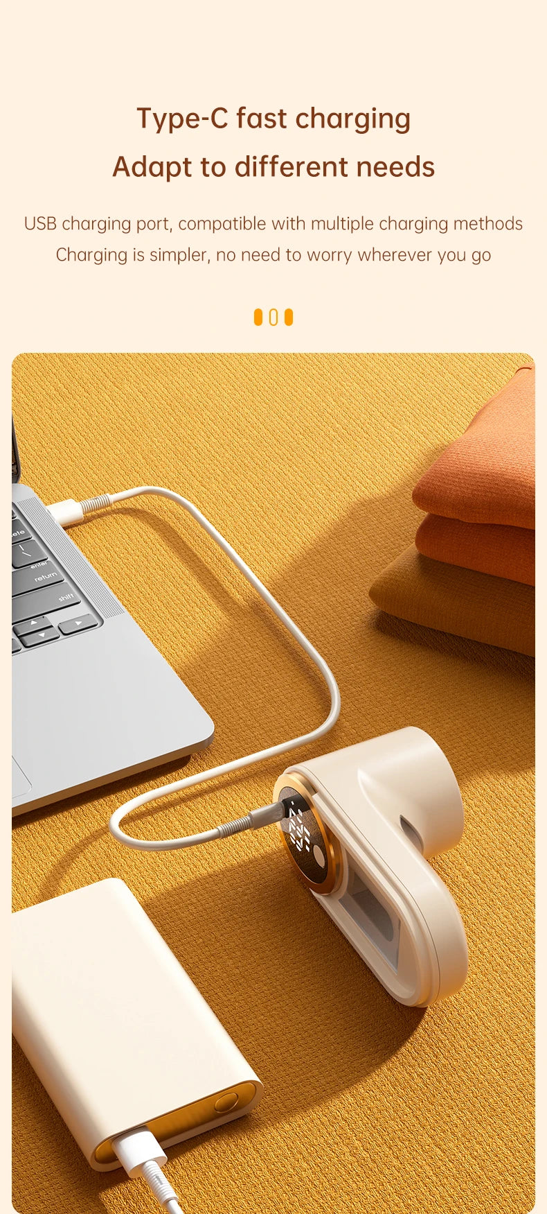 ONEKA Rechargeable Fabric Shaver Lint Remover Sweater Defuzzer Lints Fuzzs Pills Pilling Trimmer for Clothes  Furniture