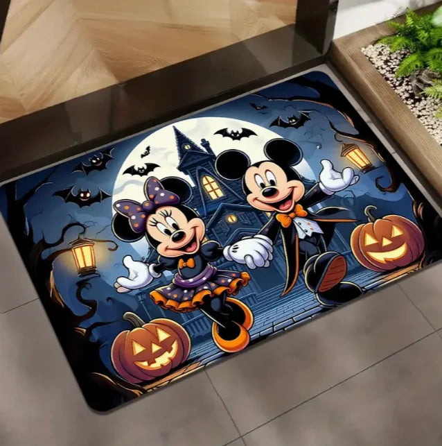 Mickey and Minnie Doormat Halloween Living Room Bathroom Birthday Christmas Home Gifts Party Holiday Essentials Decoration Gift