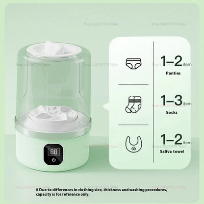 Portable Mini Washing Machine Compact Laundry Washer for Dorms Travel Camping Hotel Apartment Easy Clothes Cleaning