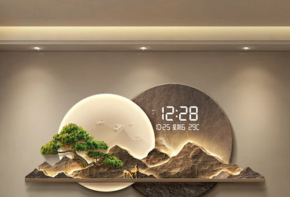 Modern Nordic Wall Watch Digital Luxury Big Size Creative Design Clock Wall Aesthetic Xenomorph Horloge Murale Room Decorations