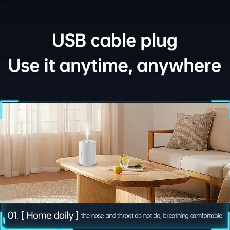 Powerful and Efficient Air Humidifier 180ML Aromatherapy Aroma Diffuser Essential Oil with Colorful Lights for Home Car Bedroom