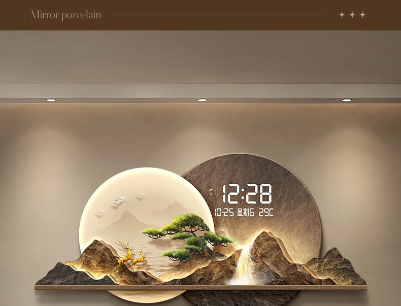 Modern Nordic Wall Watch Digital Luxury Big Size Creative Design Clock Wall Aesthetic Xenomorph Horloge Murale Room Decorations