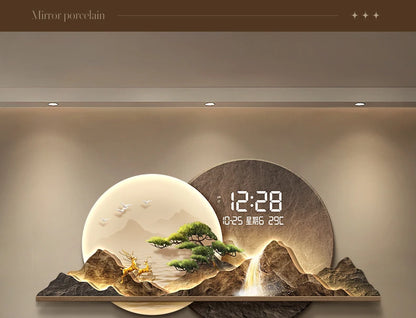 Modern Nordic Wall Watch Digital Luxury Big Size Creative Design Clock Wall Aesthetic Xenomorph Horloge Murale Room Decorations