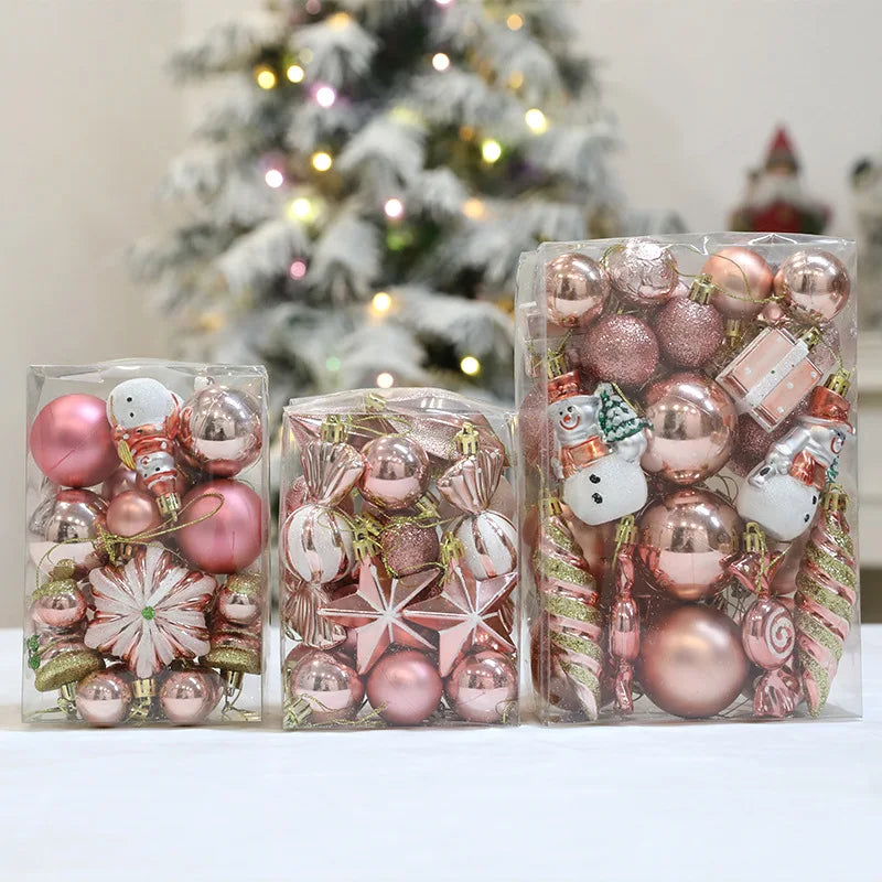 Christmas Decoration 29/20Pcs Christmas Tree Balls Hanging Pendant Candy Cane Pine Cone Ornament Set Christmas Home Decoration 2024 Navidad New Year